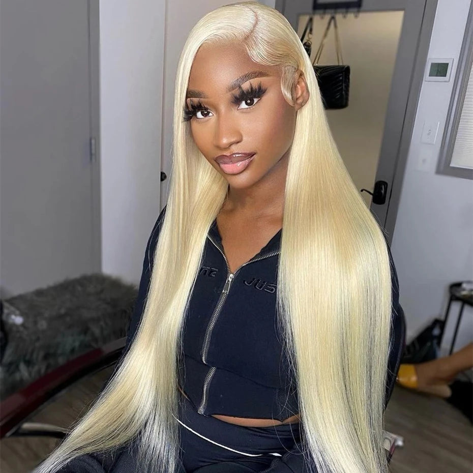 Short Bone Straight Pink Lace Front Wig Transparent 13x6 Brazilian 313 Blonde Lace Frontal Wigs for Women