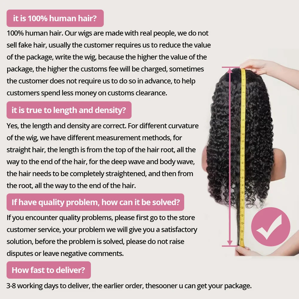 Straight Glueless 13x4 Lace Front Wigs Pre Cut Lace Human Hair Wigs Ready To Wear 7x5 Preplucked Hairline 250 Density For Women
