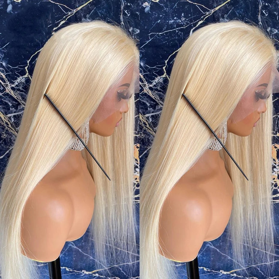 Short Bone Straight Pink Lace Front Wig Transparent 13x6 Brazilian 313 Blonde Lace Frontal Wigs for Women