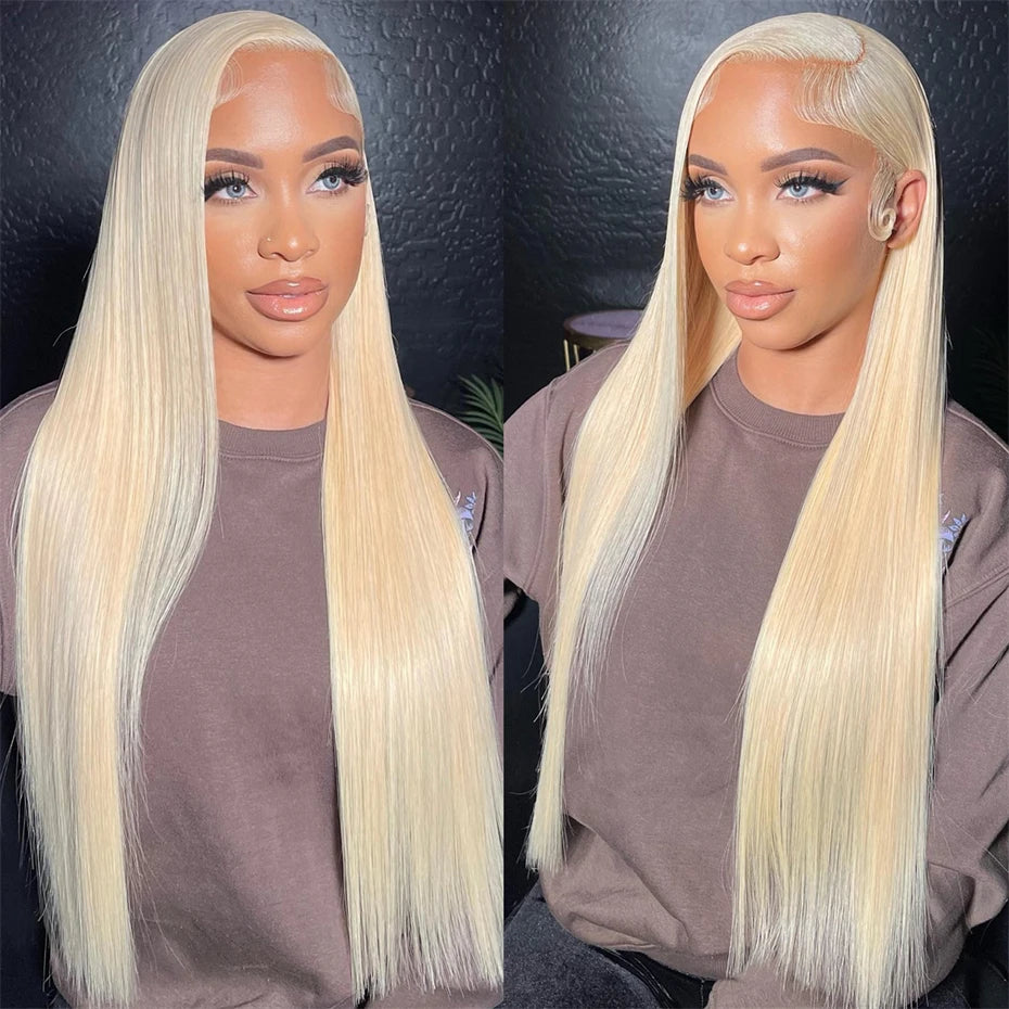 Short Bone Straight Pink Lace Front Wig Transparent 13x6 Brazilian 313 Blonde Lace Frontal Wigs for Women