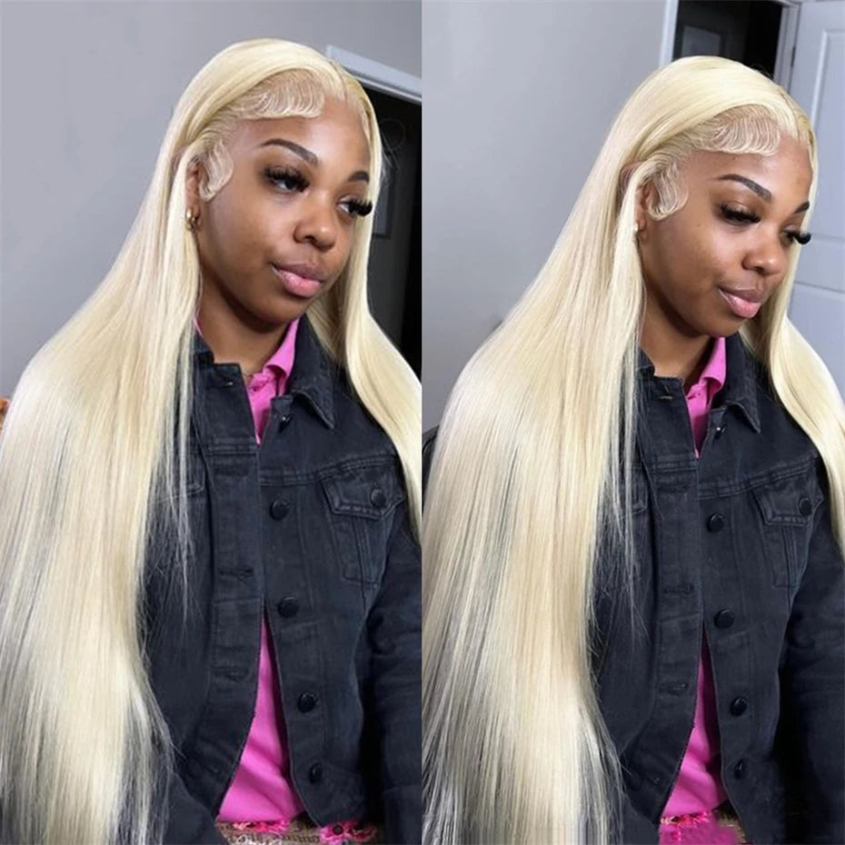 Short Bone Straight Pink Lace Front Wig Transparent 13x6 Brazilian 313 Blonde Lace Frontal Wigs for Women