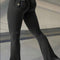 Yoga Fitness Flared Pants With Pockets Ins Fashion Slim High Waist Sports Trousers Scrunch Butt Booty Workout Lifting Leggings
