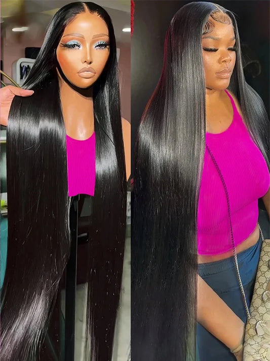 Straight Glueless 13x4 Lace Front Wigs Pre Cut Lace Human Hair Wigs Ready To Wear 7x5 Preplucked Hairline 250 Density For Women