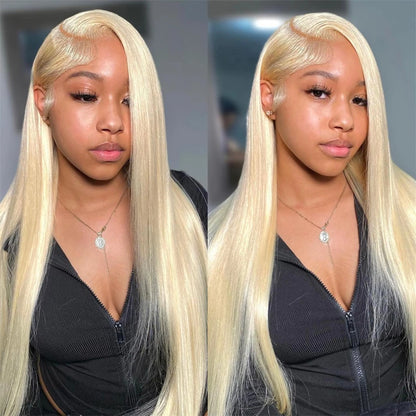 Short Bone Straight Pink Lace Front Wig Transparent 13x6 Brazilian 313 Blonde Lace Frontal Wigs for Women